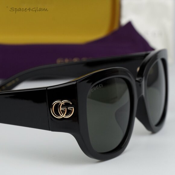 Gucci Women Sunglasses Black Grey Square GG1599SA 001 BRAND NEW - Picture 4 of 9